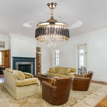 FINE MAKER 42 Ceiling Fan with Lights Fandelier Retractable Crystal Ceiling Fan Chandelier with Remote Control LED Light for Bedroom Living Room
FINE MAKER 42 Ceiling Fan with Lights Fandelier Retractable Crystal Ceiling Fan Chandelier with Remote Control LED Light for Bedroom Living Room