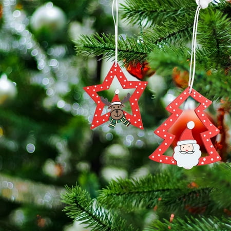 Gwong 12Pcs Christmas Tree Pendant Cute Handmade Wood Wear Resistant Christmas Tree Ornaments for Party
Gwong 12Pcs Christmas Tree Pendant Cute Handmade Wood Wear Resistant Christmas Tree Ornaments for Party