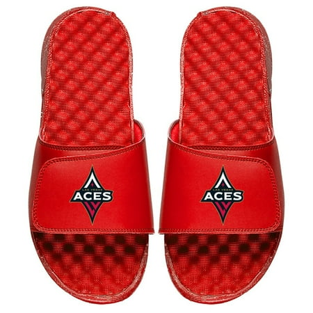 Women s ISlide Red Las Vegas Aces Primary Logo Slide Sandals
