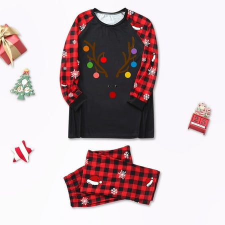 ERTUTUYI Mon Sleepwear For Christmas Family Matching Pajamas Cute Big Headed Deer Print Pjs Plaid Long Sleeve Tops And Pants Soft Casusal Holiday Sleepwear Black S
ERTUTUYI Mon Sleepwear For Christmas Family Matching Pajamas Cute Big Headed Deer Print Pjs Plaid Long Sleeve Tops And Pants Soft Casusal Holiday Sleepwear Black S
