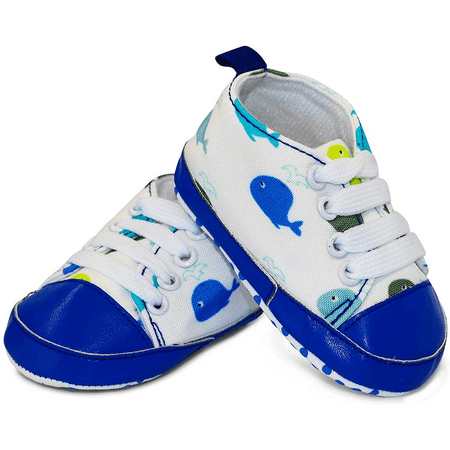 Wish Unisex Infant Sneakers Soft No Tie Anti-Slip Sole High-Top Sneaker First Walkers Canvas Stylish Newborn Shoes for Girls and Boys--Blue Whale(13cm) S424
Wish Unisex Infant Sneakers Soft No Tie Anti-Slip Sole High-Top Sneaker First Walkers Canvas Stylish Newborn Shoes for Girls and Boys--Blue Whale(13cm) S424