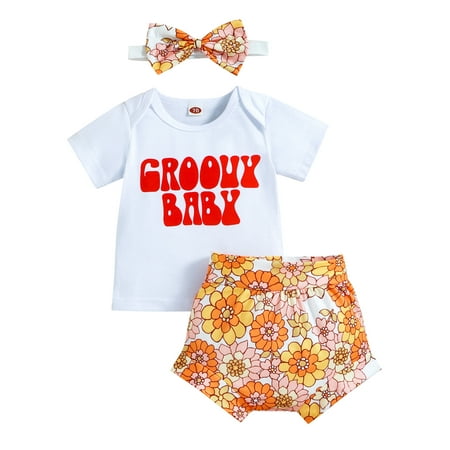 Calsunbaby 3Pcs Toddler Baby Girls Summer Outfits Letter Print Short Sleeve T-Shirt + Flower Print Shorts + Hairband White 12-18 Months
Calsunbaby 3Pcs Toddler Baby Girls Summer Outfits Letter Print Short Sleeve T-Shirt + Flower Print Shorts + Hairband White 12-18 Months