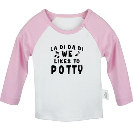 We Likes To Potty Funny T shirt For Baby Newborn Babies T-shirts Infant Tops 0-24M Kids Graphic Tees Clothing (Long Pink Raglan T-shirt 6-12 Months)
We Likes To Potty Funny T shirt For Baby Newborn Babies T-shirts Infant Tops 0-24M Kids Graphic Tees Clothing (Long Pink Raglan T-shirt 6-12 Months)