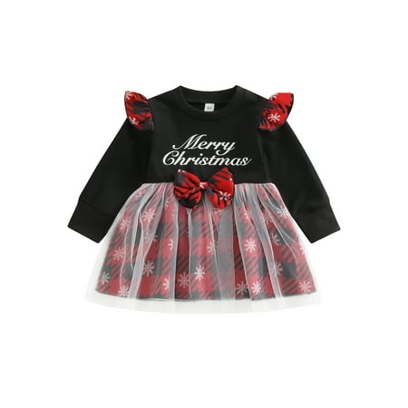 Toddler Girls Christmas Dress Letter Snowflake Plaid Print Round Princess Long Fly Sleeve Mesh Tulle Dress
Toddler Girls Christmas Dress Letter Snowflake Plaid Print Round Princess Long Fly Sleeve Mesh Tulle Dress
