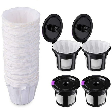 Reusable K Cups with Paper Filters Set Including 4 Pack K Cups and 100 Pcs Coffee Filters for 1.0 and 2.0
Reusable K Cups with Paper Filters Set Including 4 Pack K Cups and 100 Pcs Coffee Filters for 1.0 and 2.0
