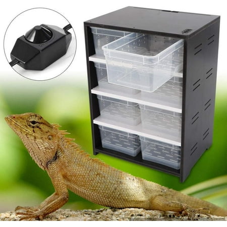 FETCOI 110V Acrylic Feeding Box Reptile Tank Cage Pet 8 breeding box +heating pad (Black)
FETCOI 110V Acrylic Feeding Box Reptile Tank Cage Pet 8 breeding box +heating pad (Black)