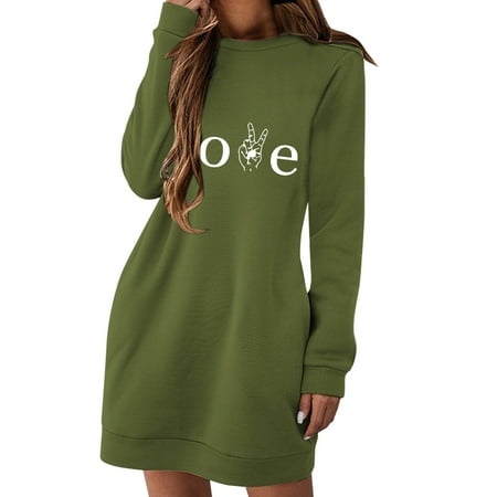 Valentine s Day Women Casual Dresses Round Neck Sweatshirt Long Sleeve Mini Dress Valentines Gift For Womens Love Sweatshirt 2023 Womens Summer Nightgown
Valentine s Day Women Casual Dresses Round Neck Sweatshirt Long Sleeve Mini Dress Valentines Gift For Womens Love Sweatshirt 2023 Womens Summer Nightgown