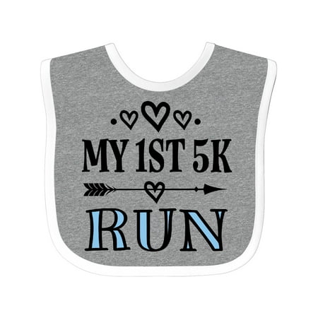 Inktastic 1st 5K Race Running Fitness Gift Baby Girl Bib