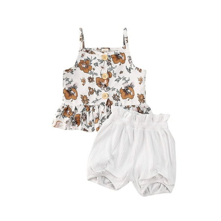 Canrulo Toddler Baby Girl Summer Clothes Ruffle Knitted Halter Crop Tops Floral Short Pants Outfits White Flowers 4-5 Years
Canrulo Toddler Baby Girl Summer Clothes Ruffle Knitted Halter Crop Tops Floral Short Pants Outfits White Flowers 4-5 Years
