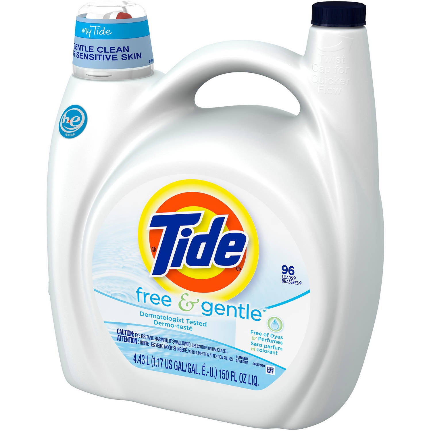 Tide Free and Gentle Liquid Laundry Detergent, (Choose Your Size ...