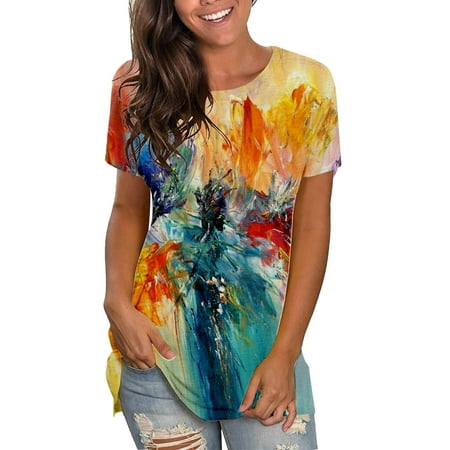 Plus Size Blouses For Women Summer Tops For Women Summer Short Sleeve Tops O Neck Tunic Tshirts Casual Blouse Short Sleeve Scrub Jackets
Plus Size Blouses For Women Summer Tops For Women Summer Short Sleeve Tops O Neck Tunic Tshirts Casual Blouse Short Sleeve Scrub Jackets
