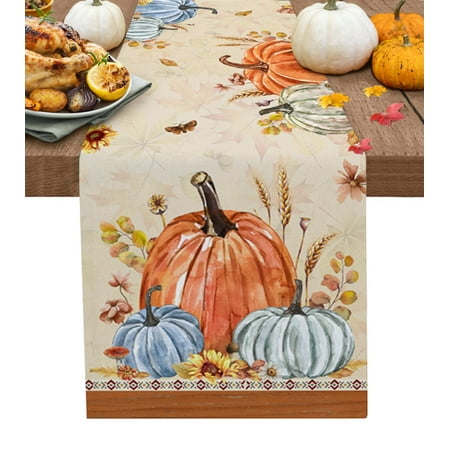 Autumn Pumpkin Leaves Table Runner Wedding Decor Table Cover Dinner Holiday Party Cotton Linen Tablecloth
Autumn Pumpkin Leaves Table Runner Wedding Decor Table Cover Dinner Holiday Party Cotton Linen Tablecloth