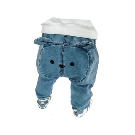 Frobukio Newborn Boy Girls Denim Pants Jeans Trousers Leggings Harem Bottoms