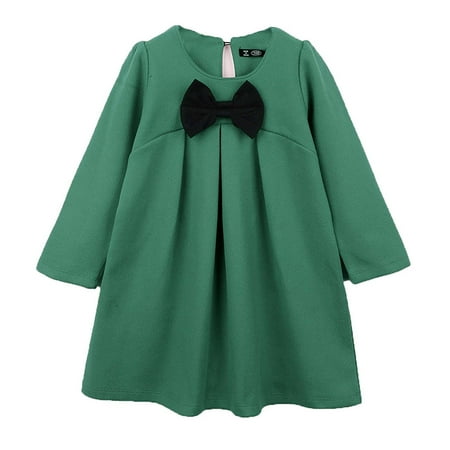 Dadaria Baby Girl Clothes 2-8 Years Fall Winter Bowknot Solid Color Loose Woolen Dress Green 2-3 Years Toddler 
Dadaria Baby Girl Clothes 2-8 Years Fall Winter Bowknot Solid Color Loose Woolen Dress Green 2-3 Years Toddler