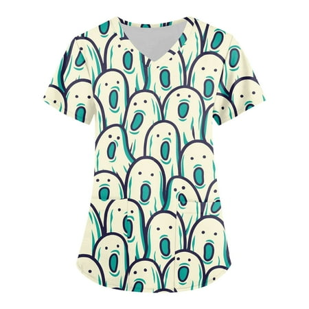 Sksloeg Sksloeg Printed Scrub Tops for Women women s Plus Size Pumpkin Cat Witch Print Scrub Tops V-Neck Fun T Shirts Workwear Nurse Uniform Tee with Pockets Green 3XL
Sksloeg Sksloeg Printed Scrub Tops for Women women s Plus Size Pumpkin Cat Witch Print Scrub Tops V-Neck Fun T Shirts Workwear Nurse Uniform Tee with Pockets Green 3XL