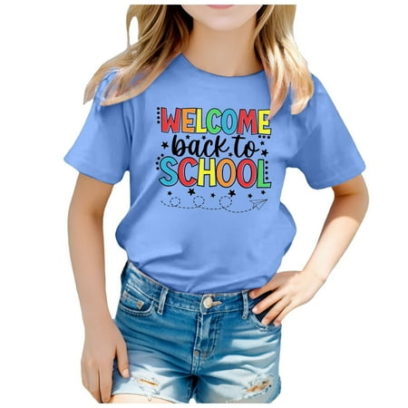 XNHOU Toddler Boys Girls Short Sleeve Tees Back To School Season Cute Graphic Print Round Neck Shirts Top Summer Casual Clothes 8-9 Years
XNHOU Toddler Boys Girls Short Sleeve Tees Back To School Season Cute Graphic Print Round Neck Shirts Top Summer Casual Clothes 8-9 Years