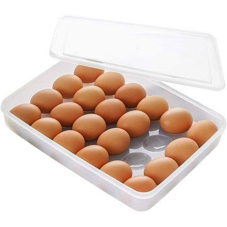 1 Pack Covered Egg Holders for Refrigerator Clear 2X24 Deviled Egg Tray Storage Box Dispenser Stackable Plastic Egg Cartons Egg Holder Countertop(24 Eggs)
1 Pack Covered Egg Holders for Refrigerator Clear 2X24 Deviled Egg Tray Storage Box Dispenser Stackable Plastic Egg Cartons Egg Holder Countertop(24 Eggs)