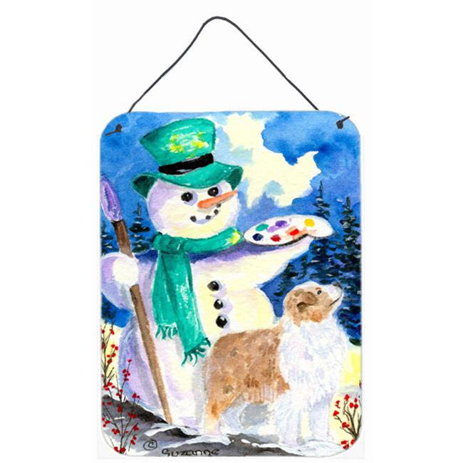 Patricks Day Shamrock Wall Door Hanging Prints Carolines Treasures Wheaten Terrier Soft Coated St Multicolor 16 x 12