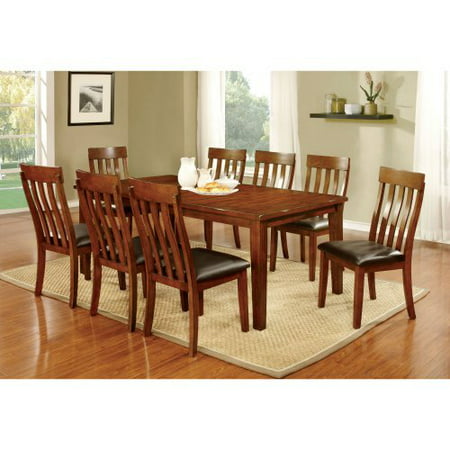 Furniture of America Ginsberg Transitional 9 Piece Dining Table Set