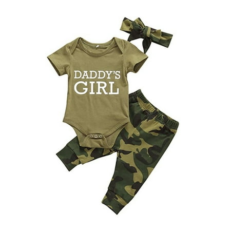 wybzd Daddy s Baby Girl Outfits Camouflage Letter Print Romper Long Pants Hat Clothes Set 3-6 Months Daddy s Girl 3-6 Months
wybzd Daddy s Baby Girl Outfits Camouflage Letter Print Romper Long Pants Hat Clothes Set 3-6 Months Daddy s Girl 3-6 Months