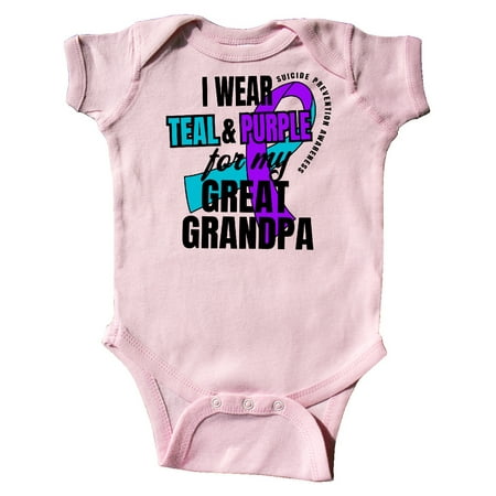 Inktastic Suicide Prevention I Wear Teal and Purple For My Great Grandpa Gift Baby Boy or Baby Girl Bodysuit
Inktastic Suicide Prevention I Wear Teal and Purple For My Great Grandpa Gift Baby Boy or Baby Girl Bodysuit