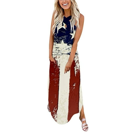 Hvyesh Womens Sundresses 2023 Plus Size Boho Maxi Dress Independence Day Print Round Neck Side Split Dresses Sleeveless Breezy Soft Dress White
Hvyesh Womens Sundresses 2023 Plus Size Boho Maxi Dress Independence Day Print Round Neck Side Split Dresses Sleeveless Breezy Soft Dress White