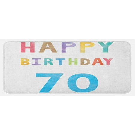 70th Birthday Kitchen Mat Vintage Worn Looking Abstract Age 70 Happy Birthday Party Words Art Print Plush Decorative Kitchen Mat with Non Slip Backing 47 X 19 Multicolor by Ambesonne
70th Birthday Kitchen Mat Vintage Worn Looking Abstract Age 70 Happy Birthday Party Words Art Print Plush Decorative Kitchen Mat with Non Slip Backing 47 X 19 Multicolor by Ambesonne