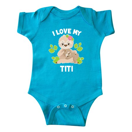 Inktastic Cute Sloth I Love My Titi with Green Leaves Gift Baby Boy or Baby Girl Bodysuit
Inktastic Cute Sloth I Love My Titi with Green Leaves Gift Baby Boy or Baby Girl Bodysuit