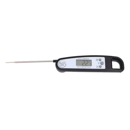 

Luminous Foldable Food Thermometer Barbecue Electronic Thermometer Collapsible BBQ Probe Thermometer for Kitchen Cooking (Black)