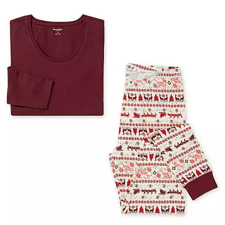 Women s Seasons Greetings Fair Isle Two Piece Pajama Set