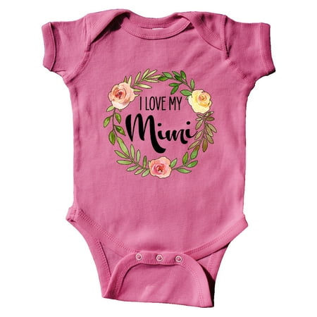 Inktastic I Love my Mimi- flower circle Gift Baby Boy or Baby Girl Bodysuit