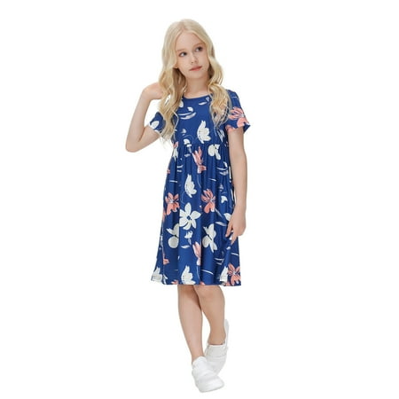 Dyfzdhu Girls Dress Toddler Dress Short Sleeve Summer Girls Dress With Floral Print Short Sleeve Princess Dress With Two Pockets
Dyfzdhu Girls Dress Toddler Dress Short Sleeve Summer Girls Dress With Floral Print Short Sleeve Princess Dress With Two Pockets