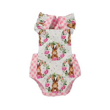 Newborn Baby Girl s Easter Outfit Bunny Print Plaid Patchwork Romper Bodysuit Sweet Sleeveless Backless Coverall
Newborn Baby Girl s Easter Outfit Bunny Print Plaid Patchwork Romper Bodysuit Sweet Sleeveless Backless Coverall