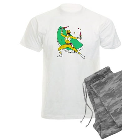CafePress - Power Rangers Yellow Ranger With Dag - Men s Light Pajamas
