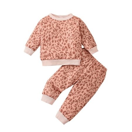 Binpure Infant Baby Girls 2 Pieces Outfits Leopard Print Round Neck Long Sleeve Sweatshirts Tops + Elastic Waist Pants Set
Binpure Infant Baby Girls 2 Pieces Outfits Leopard Print Round Neck Long Sleeve Sweatshirts Tops + Elastic Waist Pants Set