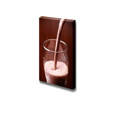 Canvas Prints Wall Art - Fresh Chocolate Milk Being Pored Out - 24" x 16"