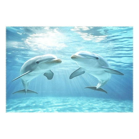 Ryvnso 1 Piece Placemats Dolphins Swim Dining Mats Heat-Resistant Non-Slip Washable Table Mat
Ryvnso 1 Piece Placemats Dolphins Swim Dining Mats Heat-Resistant Non-Slip Washable Table Mat
