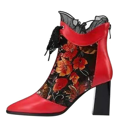 Fashion Women s Shoes Breathable Chunky High Heels Mesh Retro Zipper Short Boots
Fashion Women s Shoes Breathable Chunky High Heels Mesh Retro Zipper Short Boots