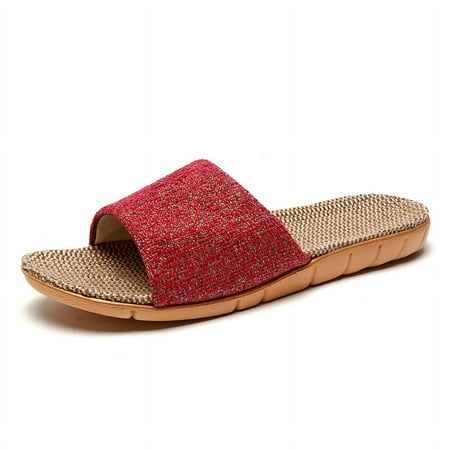 New linen slippers women‘ indoor non-slip lovers Four Seasons floor slippers manufacturers wear-resistant sandals
New linen slippers women‘ indoor non-slip lovers Four Seasons floor slippers manufacturers wear-resistant sandals