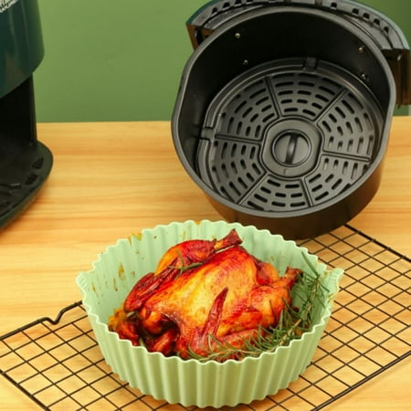 Air Fryer Silicone Pot - Food Safe Air fryers Oven Accessories | Replacement of Flammable Parchment Liner Paper | No More Harsh Cleaning Basket After Using Air Fryer
Air Fryer Silicone Pot - Food Safe Air fryers Oven Accessories | Replacement of Flammable Parchment Liner Paper | No More Harsh Cleaning Basket After Using Air Fryer
