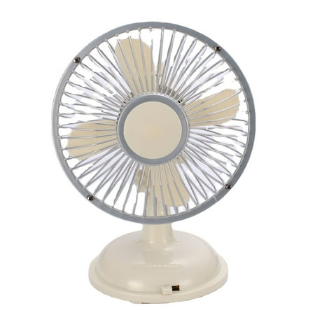 

Summer Oscillating Small Fan Retro 2-Speed USB/AA Battery Powered Desk Fan 5.7inch Table Fan for Work Office Dormitory