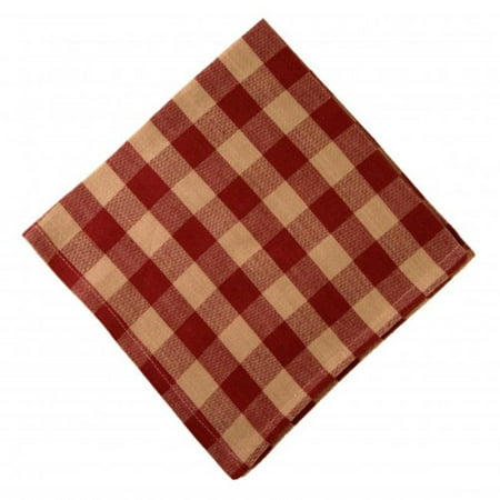 Mr. MJs Trading AG-20251S-4 Napkins Burgundy Check - Set of 4