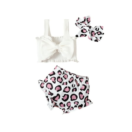 Suanret Infants Baby Girl Tank Tops Shorts Hairband 3PCS Set Leopard Pattern Vest Bow Decoration Elastic Waist Short Pant Summer Clothing White 0-3 Months
Suanret Infants Baby Girl Tank Tops Shorts Hairband 3PCS Set Leopard Pattern Vest Bow Decoration Elastic Waist Short Pant Summer Clothing White 0-3 Months