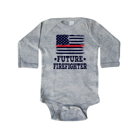 Inktastic Future Firefighter USA Gift Baby Boy or Baby Girl Long Sleeve Bodysuit
