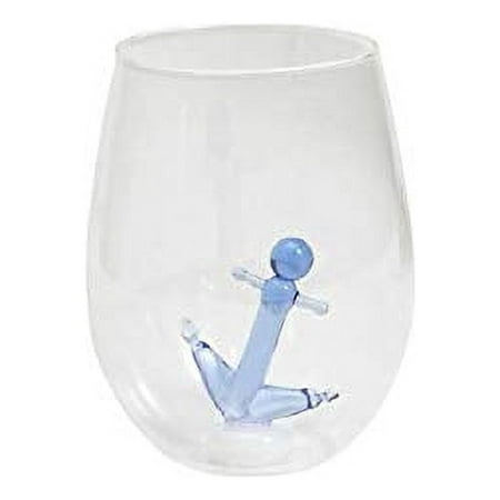 Anchors Away Stemless Wine Glass