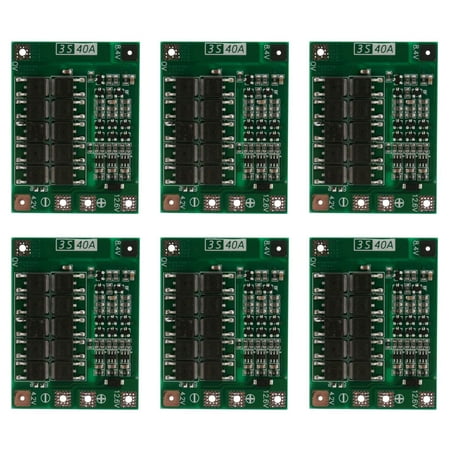 

6X 3S 40A 18650 Li-Ion Lithium Battery Charger Protection Board Pcb Bms for Drill Motor 11.1V 12.6V Lipo Cell Module