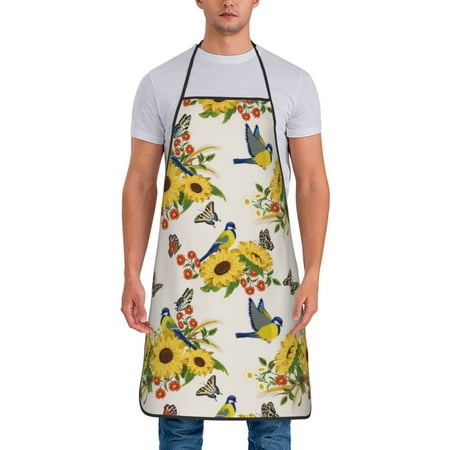 Chef Aprons for Men and Women - Sunflowers Bird Butterfly Oil-Resistant Bib Aprons for Cooking Waterproof BBQ Grilling Kitchen Aprons Gifts for Women and Men
Chef Aprons for Men and Women - Sunflowers Bird Butterfly Oil-Resistant Bib Aprons for Cooking Waterproof BBQ Grilling Kitchen Aprons Gifts for Women and Men