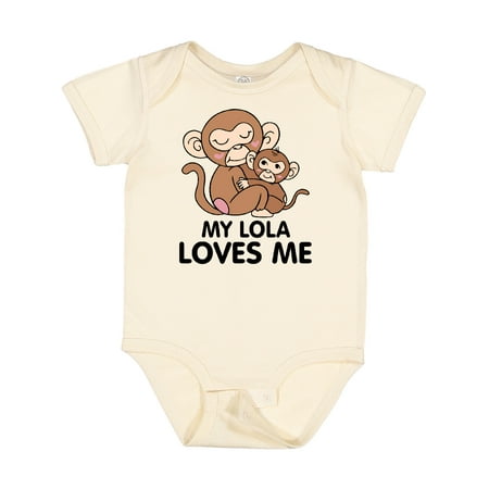 Inktastic My Lola Loves Me Gift Baby Boy or Baby Girl Bodysuit