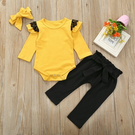 RPVATI Infant Baby Toddler Clothes Long Sleeve Ruffle Bodysuit Pants 3 Pieces Fall Winter Outfits
RPVATI Infant Baby Toddler Clothes Long Sleeve Ruffle Bodysuit Pants 3 Pieces Fall Winter Outfits