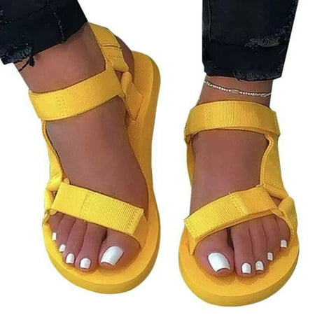 Women Flat Wedges Platform Slide Sandals Ankle Strap Comfy Summer Casual Shoes Flat Wedges Platform Hook and loop Ankle Strap Women Sandals summer daily women fashionable comfortable 38 Yellow
Women Flat Wedges Platform Slide Sandals Ankle Strap Comfy Summer Casual Shoes Flat Wedges Platform Hook and loop Ankle Strap Women Sandals summer daily women fashionable comfortable 38 Yellow